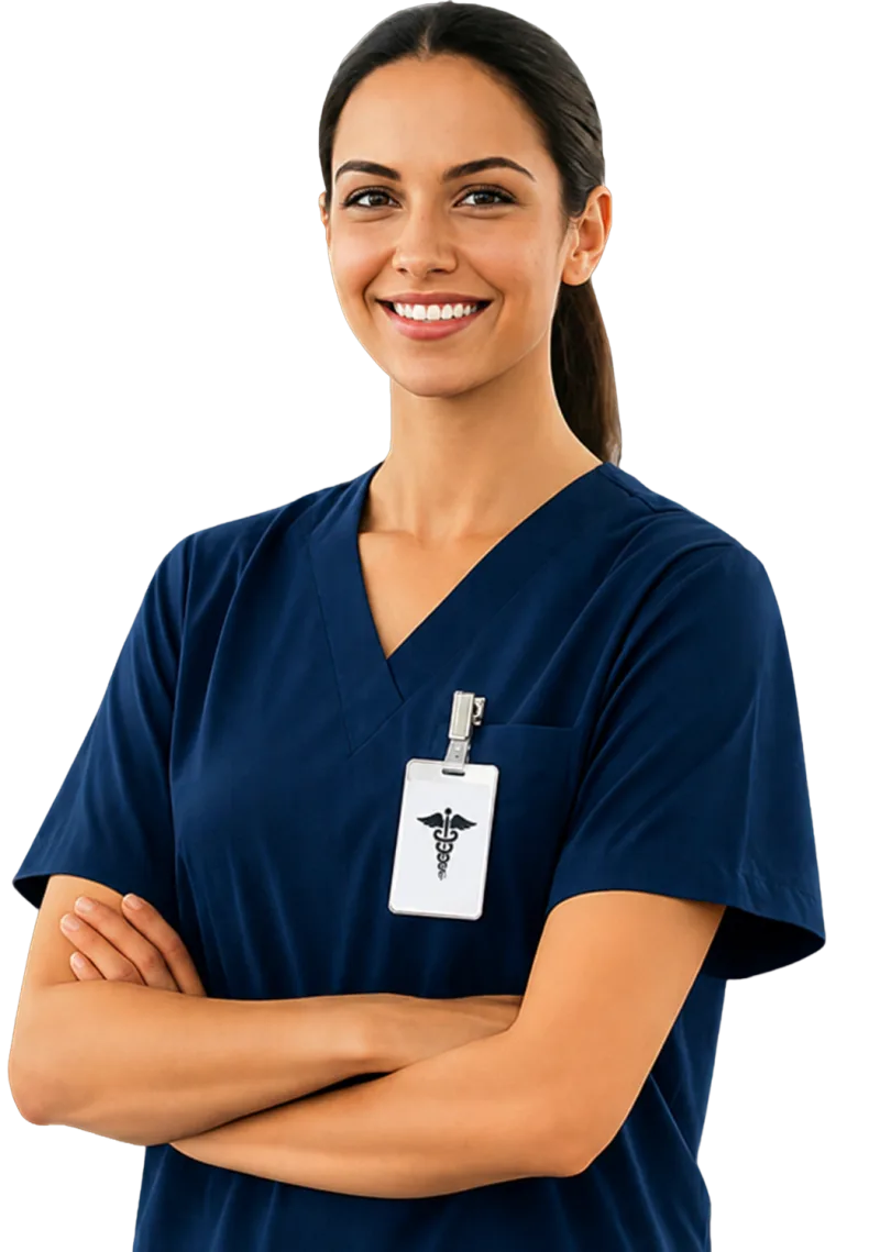 Nurse in scrubs