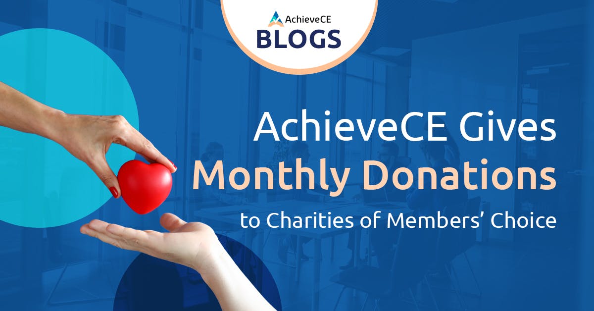 AchieveCE Gives Monthly Donations